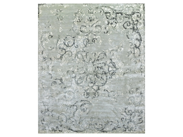 DUCHESSE SPLIT CELADON - Rectangular handmade silk rug by Edition Bougainville - view 2